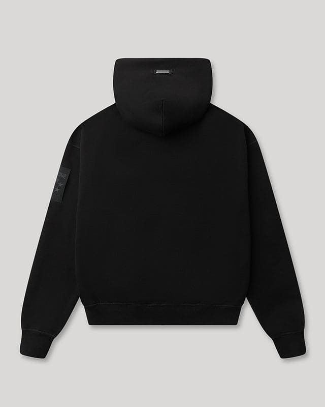 Generals Oversized Zip Hoodie Jet Black