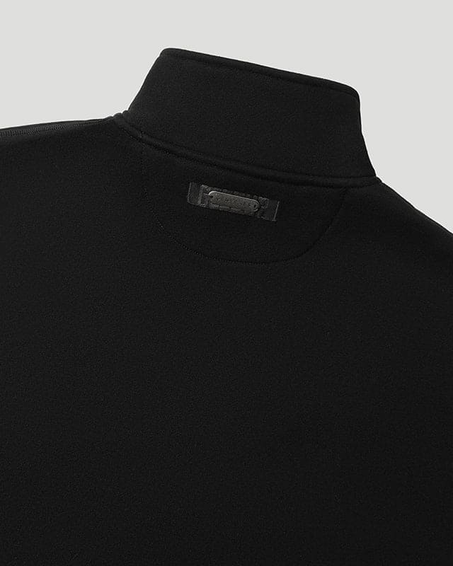 Generals Oversized Qtr Zip Jet Black