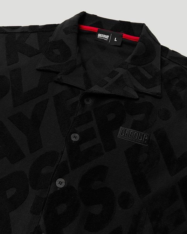 PFK Jacquard Button Shirt Black