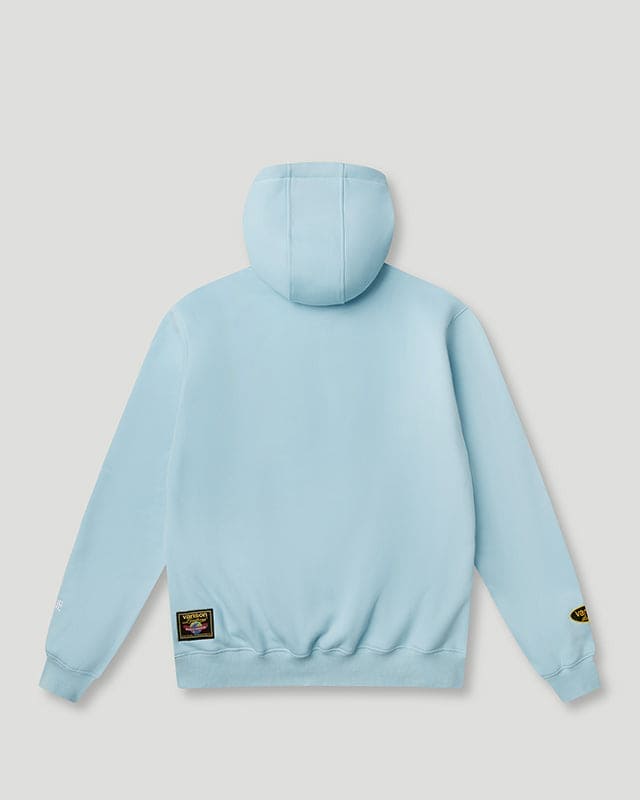 Team Logo x Vanson Hoodie Light Blue