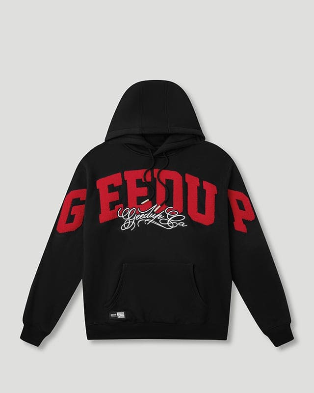 Team Logo/Handstyle Hoodie Black/Red