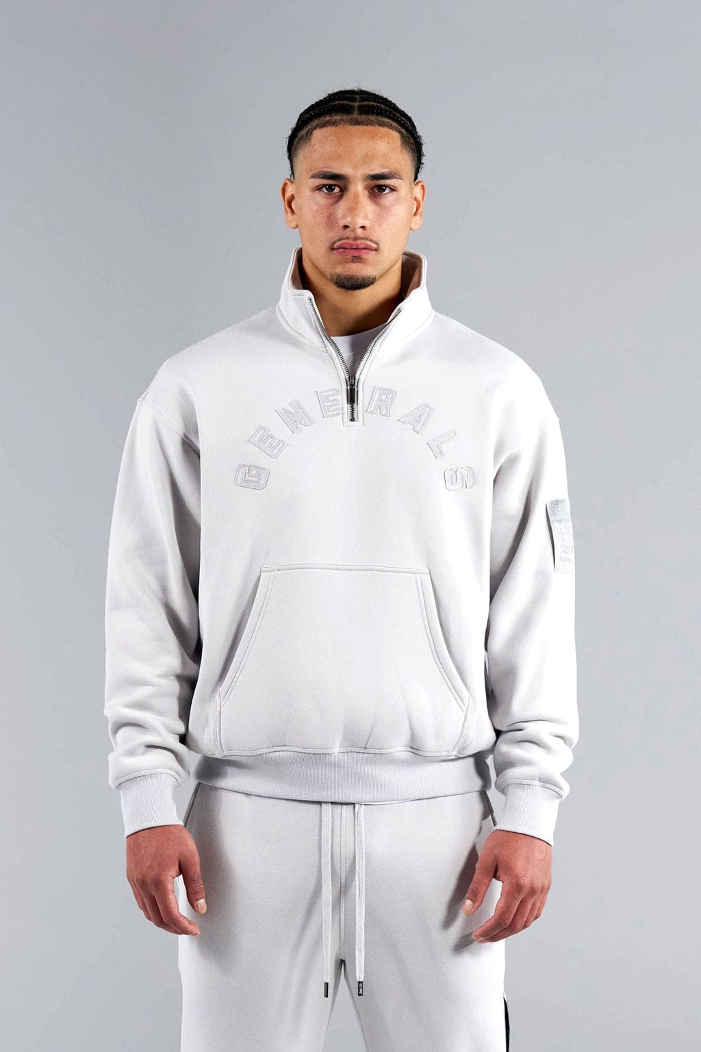 Generals Oversized Qtr Zip Nimbus Cloud